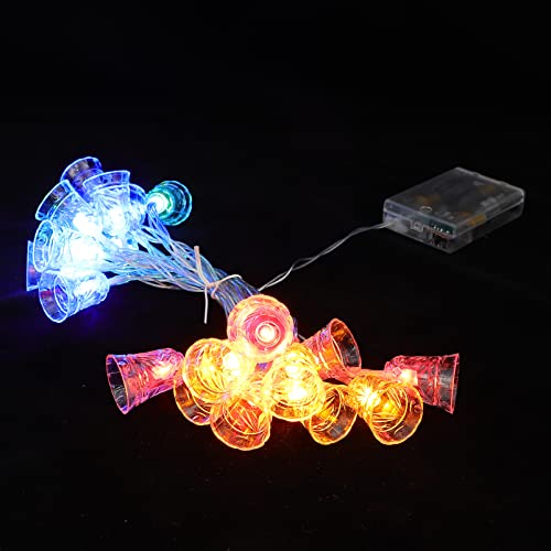OSALADI Led Glocken Lichterkette Batterie 20 Leds Kupferdraht Dekorative Lampenkette Für Innen Außen Garten Weihnachten Party