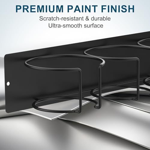 magnetic stanley cup holder with 6 hook rack tumbler organizer for fridge water bottle organizer for stanley 30amp40 oz stanley cup accessories for kitchen cabinet 3 pack black