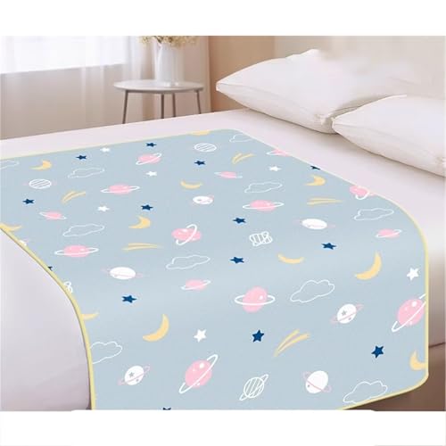 KANLVU Empapadores Cama Adultos Lavable Impermeables Protector De Cama para Incontinencia De Ancianos Extra Grande Reutilizables Absorbentes para Adultos(100x180cm,Planet-Grey)