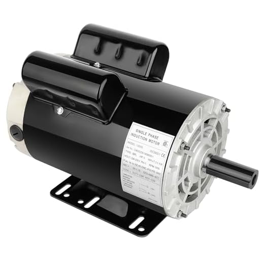 5 HP SPL 3450 RPM Air Compressor 60 Hz Electric Motor P56 Frame 208-230V Century Motor Single Phase 5/8" Shaft Diameter Rolled Steel Shell