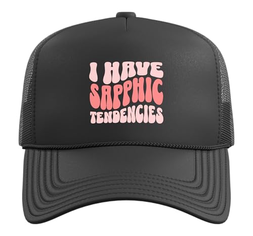 Gorra Trucker LGBTQ Sapphic Tendencies Negra Ajustable miniatura 2