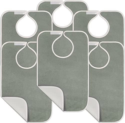 Utopia 6 Pack Waterproof Adult Bibs for Elderly