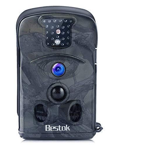 Bestok Trail Game Camera 12MP 1080P 120° HD Wildlife Deer Cam Motion Night Vision Camera 2.4 LCD Screen IP54 Waterproof for Hunting Monitoring or Home Garden Security Surveillance (New8210-DC)