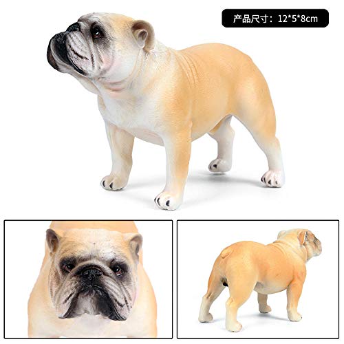 Statue chien plastique KELIEQA figurine d'animal solide décorative