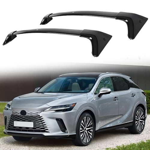 Roof Rail Aluminum Lockable Roof Rail Racks Cross Bars Crossbars Luggage Carrier for Lexus RX 350 350H 450H 500H 2023-2025,Black