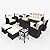 LayinSun 10 Pieces Outdoor Patio Furniture Set with Fire Pit Table, Rattan Wicker Sectional Swivel Rocker Chairs Sets