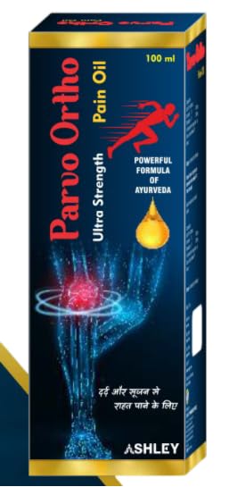 ASHLEY Pharmatech Parvo Ortho Pain Oil | Ultra Strength - Powerful Formula of Ayurveda | Net Weight - 100 ml | Pack of 1