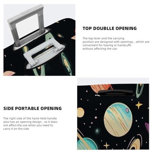 Colorful Planets Universe Stretchable Luggage Covers for Suitcase TSA Approved, Dust Proof and Scratch Resistant Travel Luggage Protector for Carry On (18-21 in)4