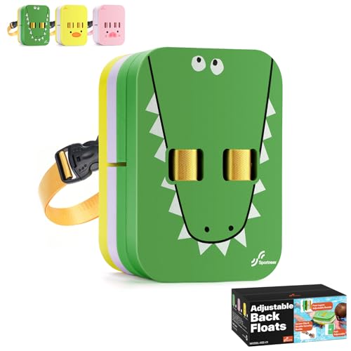 Sportneer Back Board for Kids: Swimming Training Belt Swim Trainer with Adjustable Belt & Layers Thicken Foam Training Board for Children Swimming Beginners Lime Green