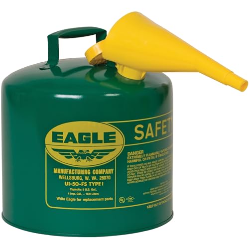 Eagle 5-Gallon Type I Green Safety Gas Can with Flame Arrester