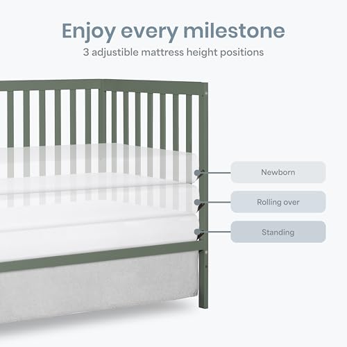 Image of Dream On Me Synergy 5-in-1 Convertible Full Size Baby Crib, GREENGUARD Gold