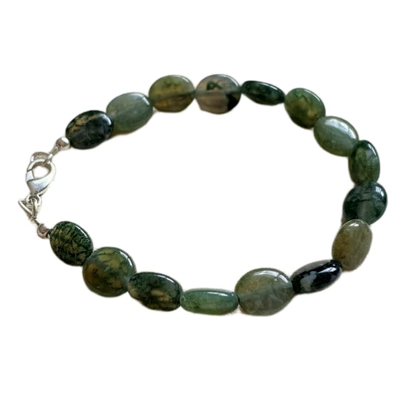 Bracelet émeraude naturelle LKBEADS oval fait main pour un style raffiné