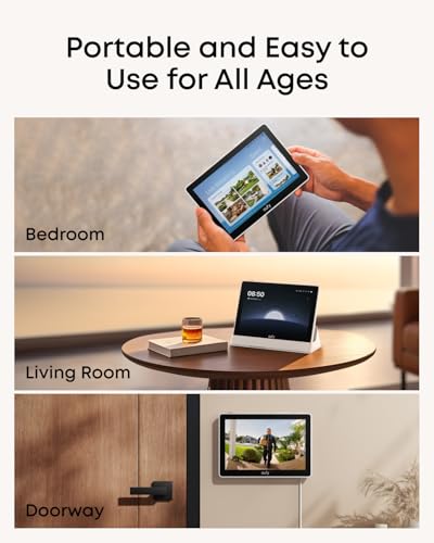 eufy Security eufy Smart Display E10, Smart Home Hub, 8" Control Panel, Compatible Devices, Four Views on One Screen, Instant Door Alerts, Daily Event Reports, One Tap Control
