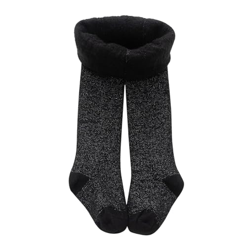 Toddler Baby Girls Warm Leggings Kids Thicken Fleece Lined Leggings Knitted Stretchy Basic Tights Fall Winter