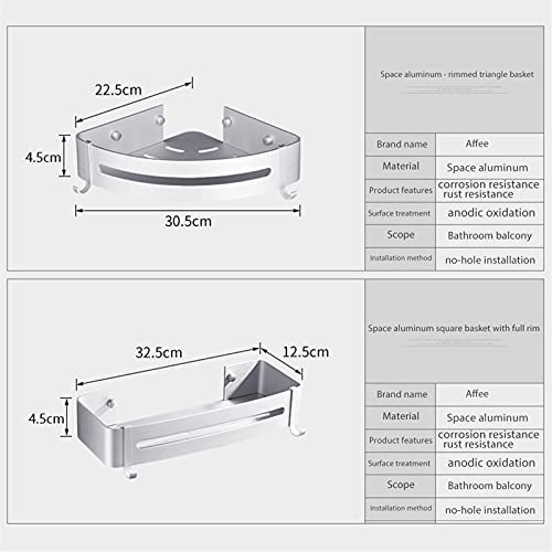 Geen Punch Bad Planken, Badkamer Keuken Planken Corner Frame Douche Plank Shampoo Opbergrek Houder Wandmontage… - Image 8