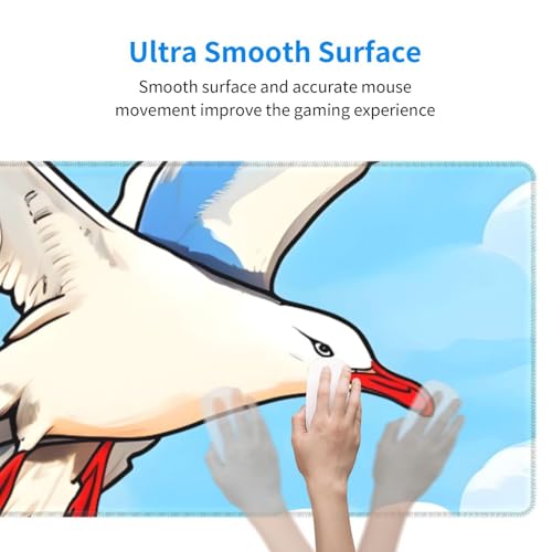 Tapis de clavier 80x30 cm Flying Seagulls avec base caoutchouc - 5