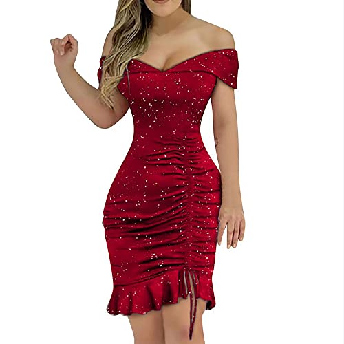 Mini vestido sexy de festa para balada, gola V, manga curta, vestido sexy para mulheres uso diário