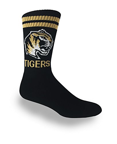 Black With Gold Tigers Premium Athletic Crew Socks