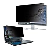 Flexzion Privacy Screen Filter Anti-Glare Protector Film Damage Scratch Proof For 17 Inch Widescreen Displays PC Laptop Desktop Notebook Computer LCD Monitor