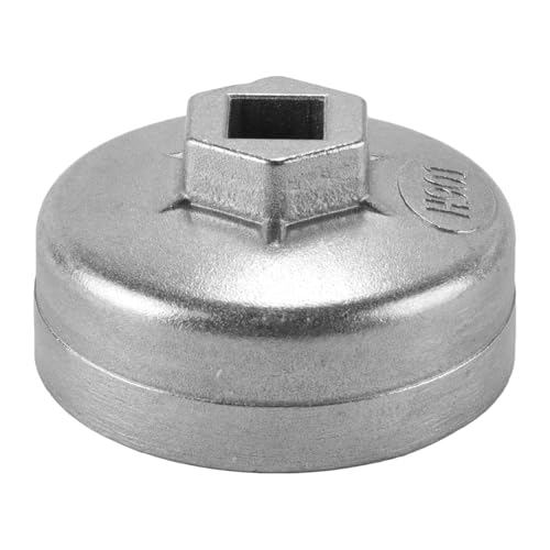Enwye 65mm 14 Flutes Oil Filter Cap, Aluminum Cap Oil Filter Wrench Tool, Housing Tool Remover Wrench Car Socket Remover for A8
