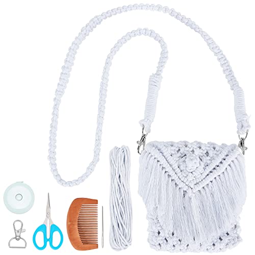 Webeedy Diy Macrame Bag Kit For Adults Beginners Macrame Purse Kit Diy Craft Kits For Teens And Adults, Includes 3Mm Macrame Cord #TOP1