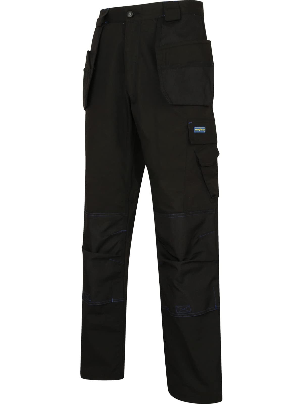 Goodyear Workwear Spodnie bojowe z wieloma kieszeniami i czarnym etui, 40" Regularne nogawki (32")