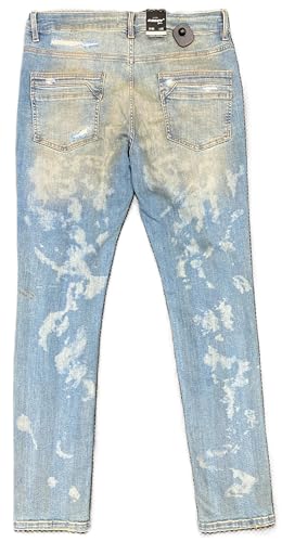 M.Society - Mens Stretch Skinny Fit Cobalt Jeans (MS-80319)3