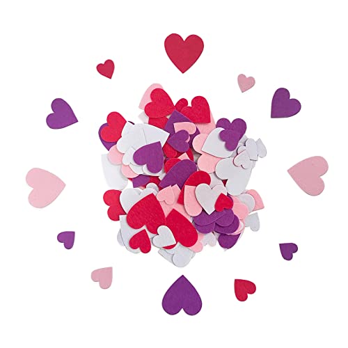Heart Stickers, Self Adhesive Heart, Felt Decoration for School Bag, Craft Stickers for Scrapbooking Supplies Kit