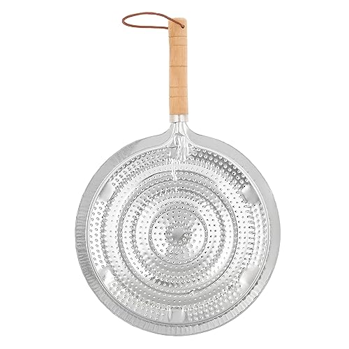 Heat Diffuser for Gas Stove - Flame Spreader with Wooden Handle - Gas Stove Diffuser Plate, Stainless Steel - Kitchen Reducer for Simmer