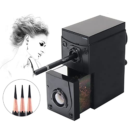 Image of FunBlast Artist Sharpener for Pencil - Art Pencil Sharpener, Sketching Drawing Manual Pencil Sharpener, Mechanical Pencil Sharpener for Artists, Artists Supplies, Hand Crank Sharpener -Black Color