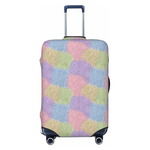 Pastel Coloured Texture Elastic Travel Luggage Covers Dustproof Scratch-Resistant Suitcase Protector Fit 22-24 Inch
