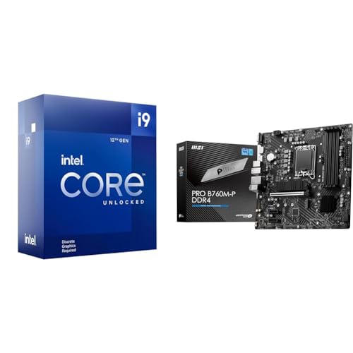 Image of Intel Core i9-12900KF Gaming Desktop Processor + MSI PRO B760M-P DDR4 ProSeries Motherboard