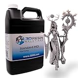 Standard HD Flat Grey 3D Printing Resin by 3DRS, Low Odor, Minimized Hazards, Matte Finish, High Detail, LCD/DLP Compatible.