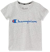 Champion Boys Kids Script Tee, Oxford Heather, 10 US