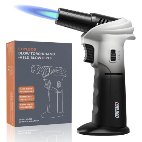 Image of Butane Torch Lighter 0-90Rotating Safety Lock for Soldering