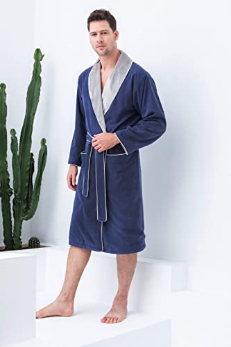 Plush Lined Microfiber Robe - Luxury Hotel Robe, Knee Length, Warm Unisex Bathrobe - Quality Spa Robe for Women & Men2