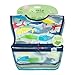 green sprouts Snap & Go Wipe-off Bibs (3 pk) |  Waterproof protection for messy eaters | Neatly rolls up for mess and utensil storage, Flipped pocket stays extended to catch spills, Easy clean