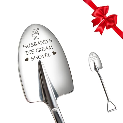 Crahalen Valentines Day Husband Gifts Ice Cream Shovel Top Husband Gifts for Birthday Anniversary Wedding I Love You Gift Stainless Steel Kitchen Stuff Stocking Stuffers