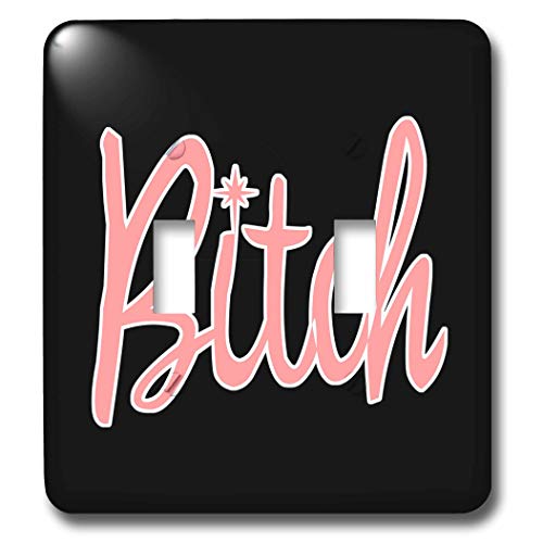 Interrupteur à baïonnette robuste 3dRose Bitch Black plaque murale lavable - 2