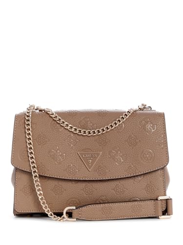 GUESS bolso de hombro bolso bandolera Cresidia II Convertible Xbody Flap Bag Dark Taupe Logo marrón topo GUESS bolso de hombro bolso bandolera Cresidia II Convertible Xbody Flap Bag Dark Taupe Logo marrón topo