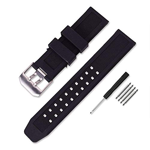 [Yiran] Luminox ���~�m�b�N�X �����o���h�݊��i ��t��23mm ���v�x���g ���o�[�X�g���b�v �l�C�r�[�V�[���Y ES 3050 3950 8800�V���[�Y�p (�V���o�[�o�b�N��)