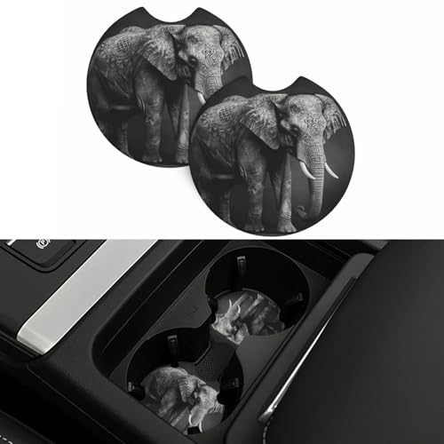 Posavasos para auto, set 2 piezas, antideslizante, negro miniatura 5