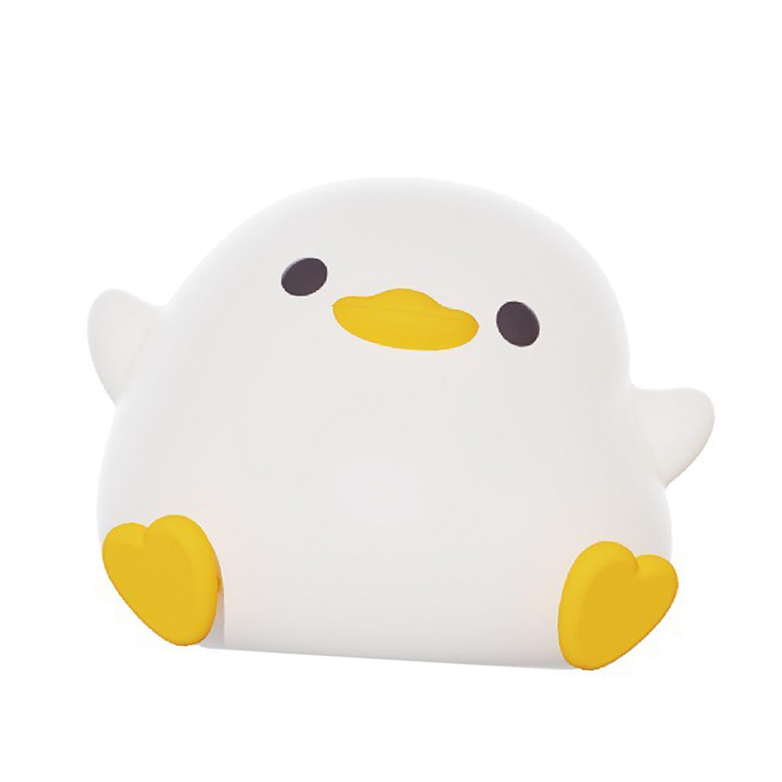 Kaeltsyn Ducks Shape Silicone Night Light Rechargeable Touch Control Soft Glowing Portable Children Lamp Great for Bedside Baby Nursery Light