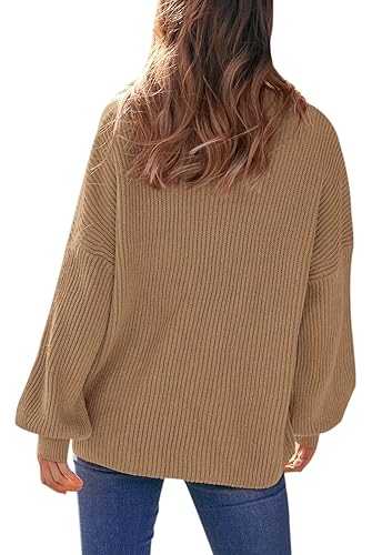 Image of PRETTYGARDEN Womens Sweaters Spring 2026 Oversized Chunky Knitted Pullover Sweater Casual Long Sleeve Crewneck Cute Sweaters