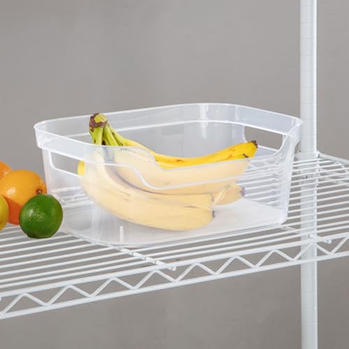 Image of STERILITE 5.25 in. X 9.5 in. X 13 Clear Plastic Cube Storage BIN W /Carry Handles, 16