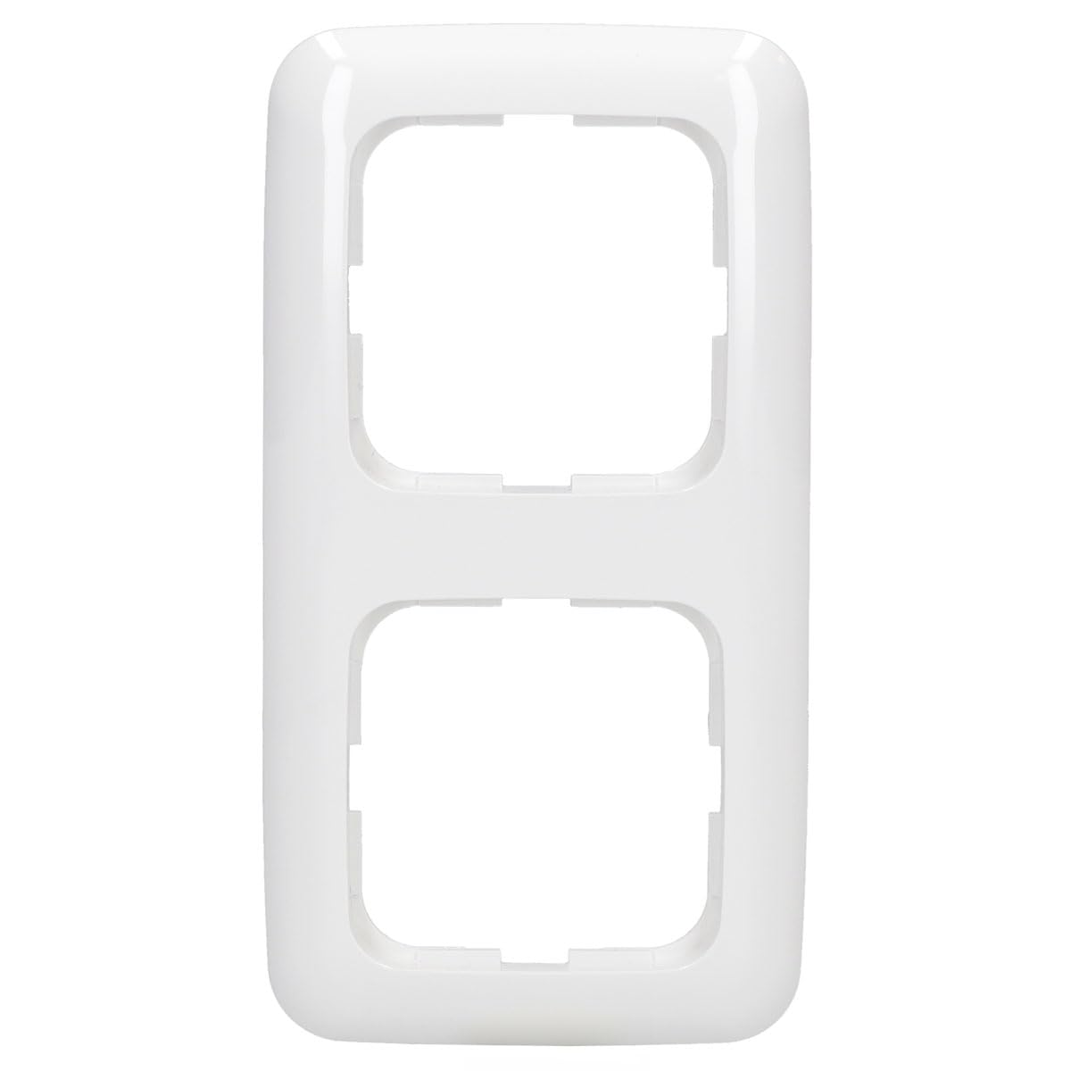 Busch Jäger Reflex SI alpinweiss Steckdosen Schalter Rahmen Wippen (2512-214 Abdeckrahmen 2-fach Rahmen Reflex SI, 1 Stück)