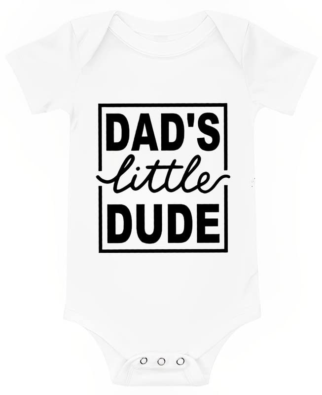 Viuluti Dad's Little Dude Baby Romper Funny Infant Boys Girls One-piece Newborn Daddy Outfit Baby Bodysuits Daddy