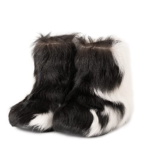 Kid's winter fur boots Children mukluks Toddler goat fur boots by LITVIN