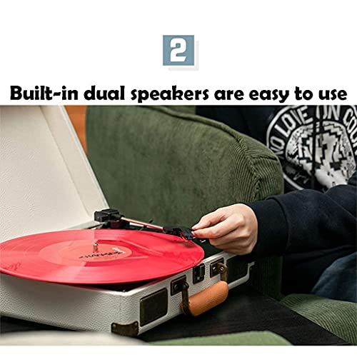 FBITE Tourne-Disque phonographe, Platine Vinyle Portable Vintage avec récepteur Bluetooth et Haut-parleurs intégrés - Les Beatles, Paul McCartney, John Lennon, RIngo Starr, George Harrison FBITE Tourne-Disque phonographe, Platine Vinyle Portable Vintage avec récepteur Bluetooth et Haut-parleurs intégrés – Image 7