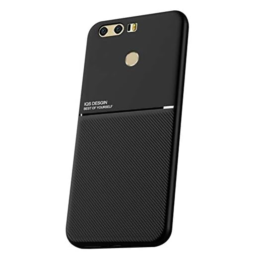 SULIAN Mobilskal för Huawei Honor 8, Ultra tunna Silikagel Mjuk TPU stötfångare Stötsäker fodral för Huawei Honor 8 (5.99 tum) Svart